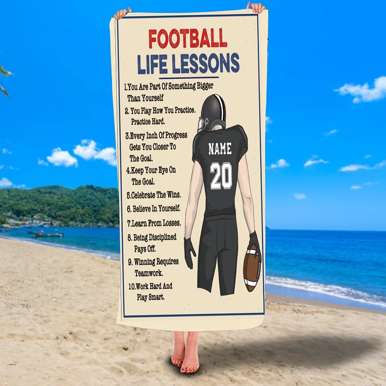 Personalized Kids Football Beach Towel For Summer&Beach|DYTowel105