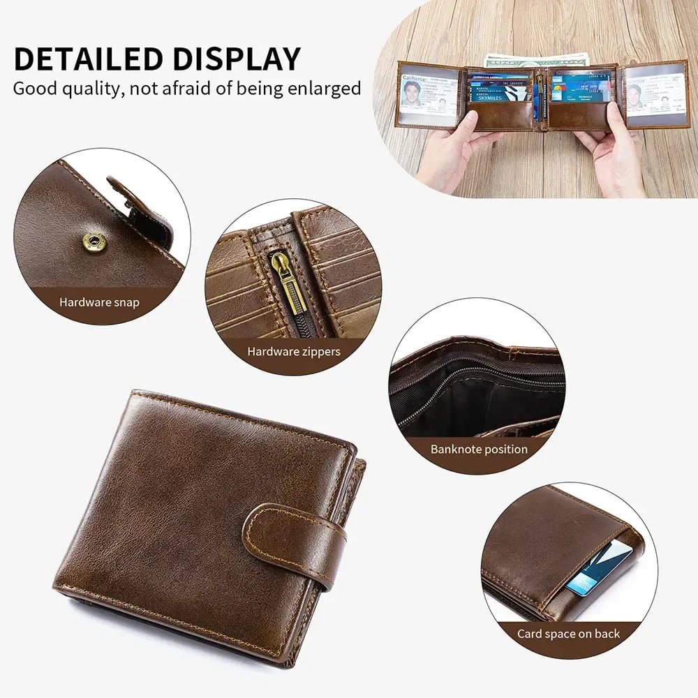 Wallet detail display and care tips