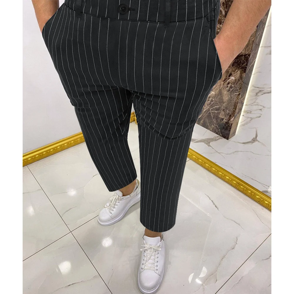 Men‘s Retro Stripe Printed Trousers