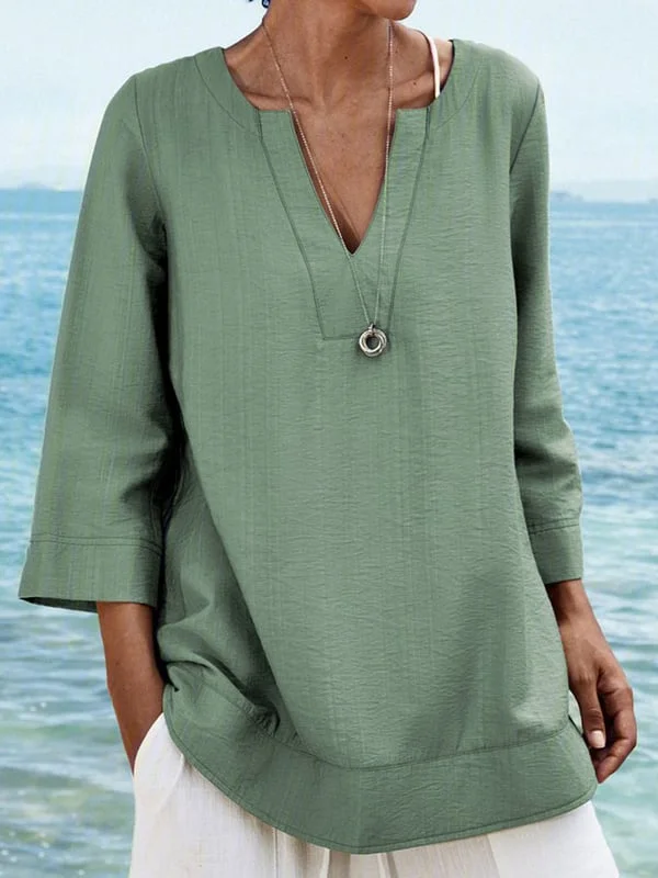 Casual V-Neck Top