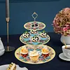 Diamond Painting Classical Flower Acrylic Three-Layer Tray Dinner Plate
