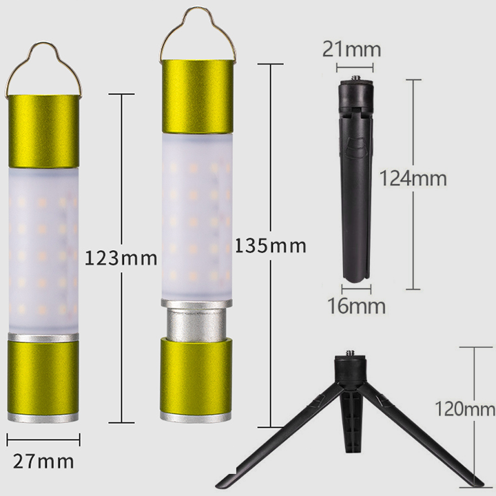 Outdoor Camping Light with Tripod & Lampshape - Waterproof