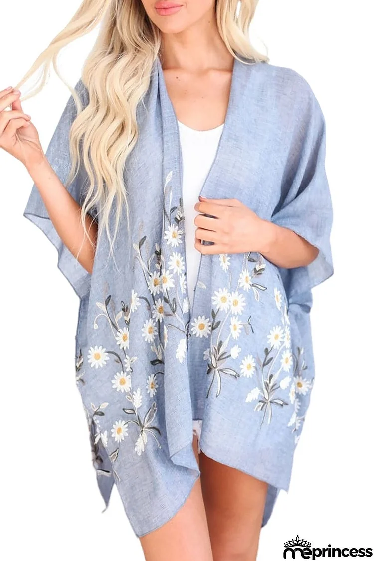 Spring Daisy Woven Kimono