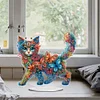 Diamond Painting Acrylic Cat Desktop Ornament Rhinestones Decorations for Adults