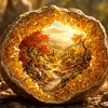 Diamond Painting -DIY Round Drill Heart-Shaped Beach Scene(40x40cm)