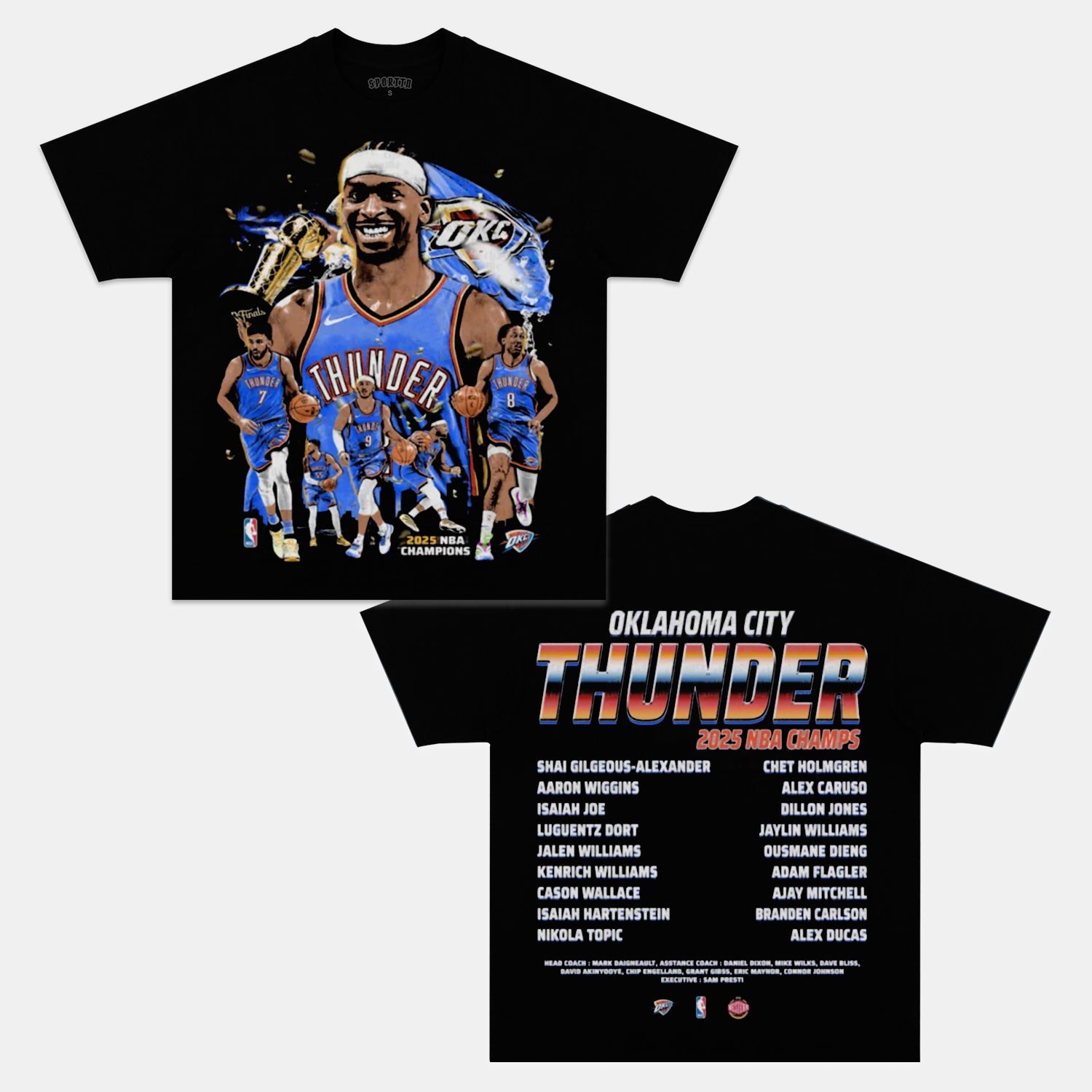 2025 OKLAHOMA CITY THUNDER CHAMPS TEE 6.24