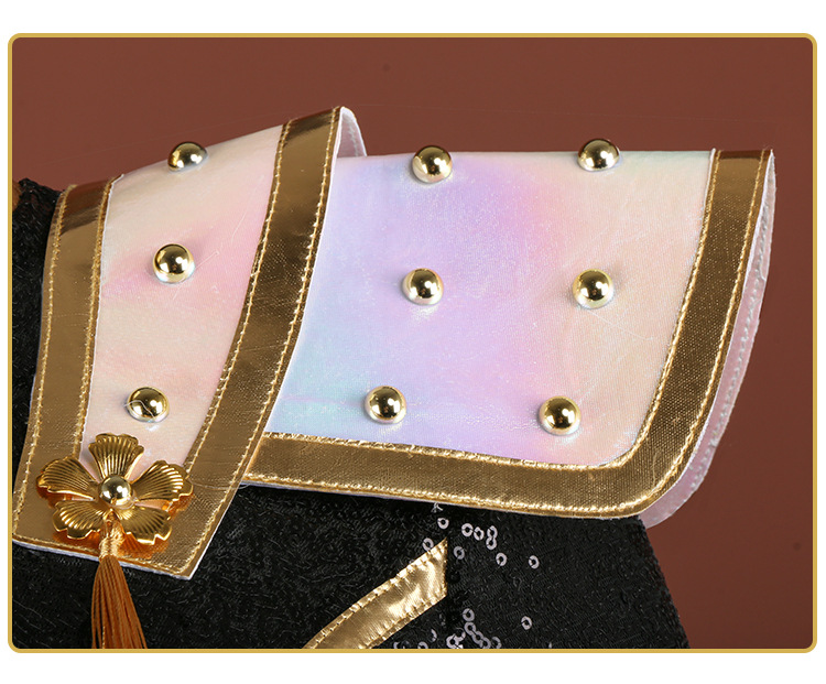 Tegooe Huntrix Zoey Cosplay Costume Wig for Women - Demon Hunter Uniform - BlackWhite Golden - S-3XL