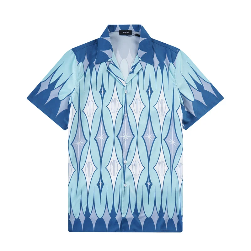 AMIRI 2023 new silk short-sleeved shirt