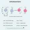  925 Sterling Silver Rose Flower  Color Changeable Earring Studs