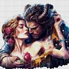 Disney-Beauty And The Beast-18CT Stamped Cross Stitch 40*40cm/15.75*15.75in