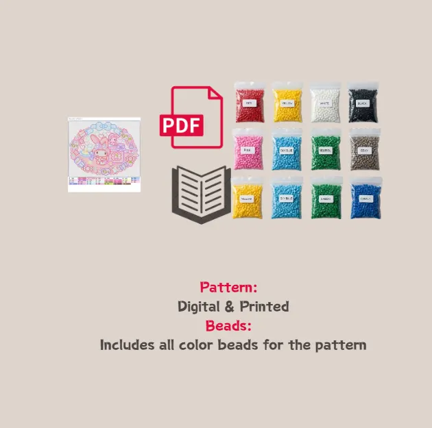 Bubble Melody Pixel Pattern Fuse Bead Kit  | Cute DIY Fuse 4913 Beads Set