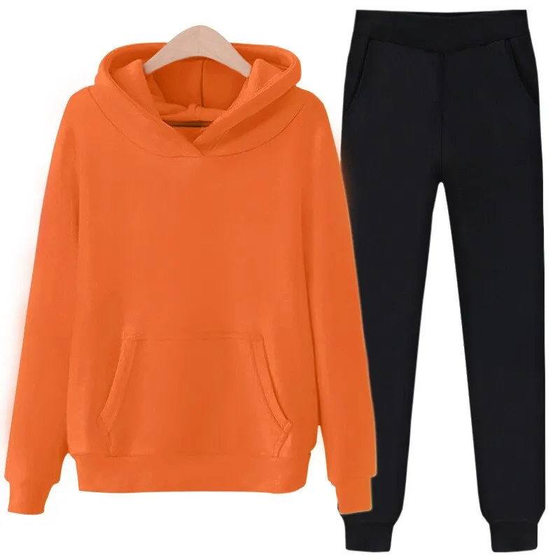 Yvlvol new Tracksuit women Sets Hoodies+Pants Two Piece Sets print Hooded Sweatshirt Outfit Sportswear Female Suit Clothing
