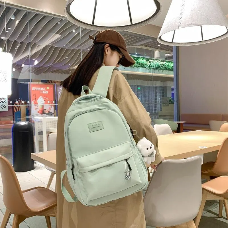 Brownm Girl Waterproof School Backpack