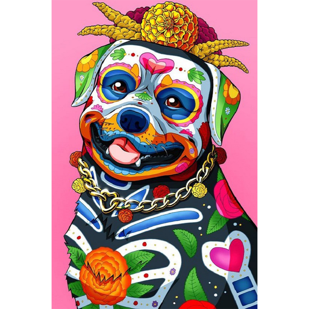

Colorful Dog - Round Drill Diamond Painting - 30*45CM, 501 Original