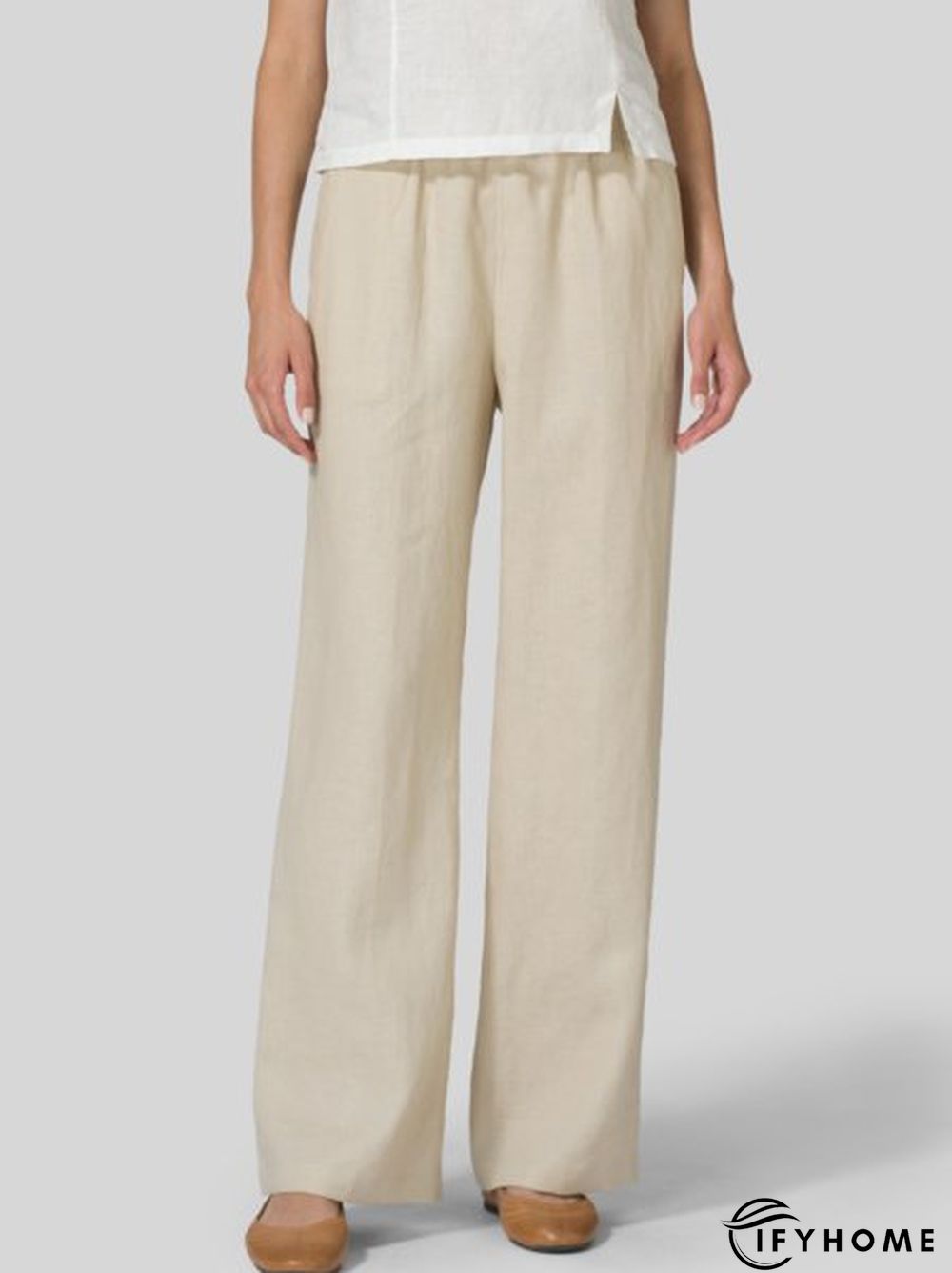 Women Linen Casual Pockets Pants | IFYHOME