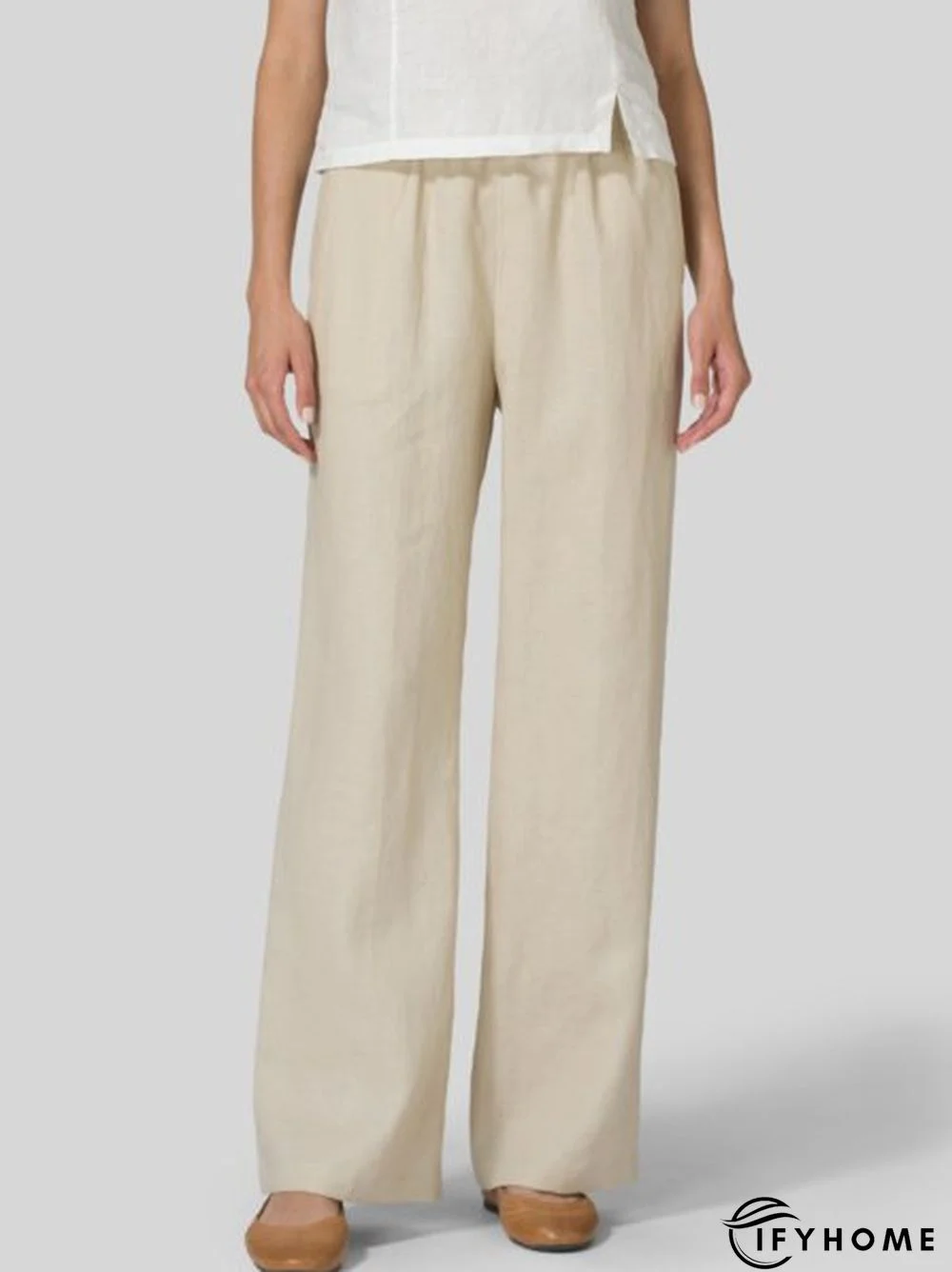 Women Linen Casual Pockets Pants | IFYHOME