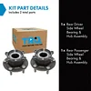 TRQ Rear Wheel Hub Bearings Assembly Set Compatible with 2013-2023 Mazda CX-5