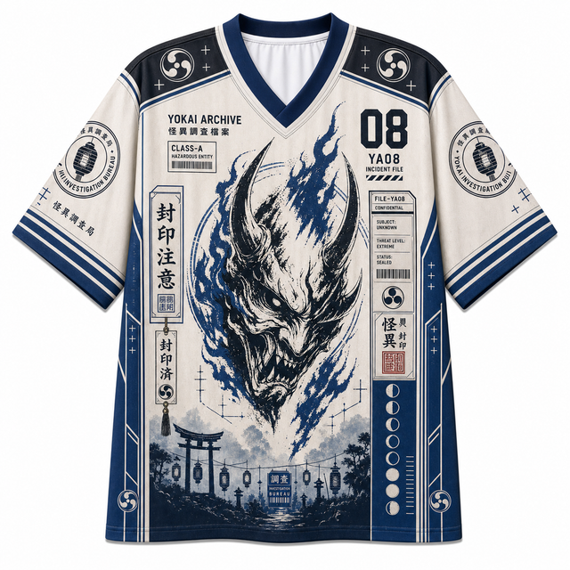 Blue Kitsune Mesh Jersey