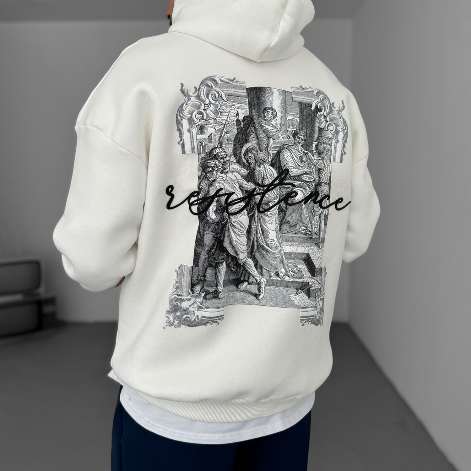 Casual Painting Print Oversized Hoodie