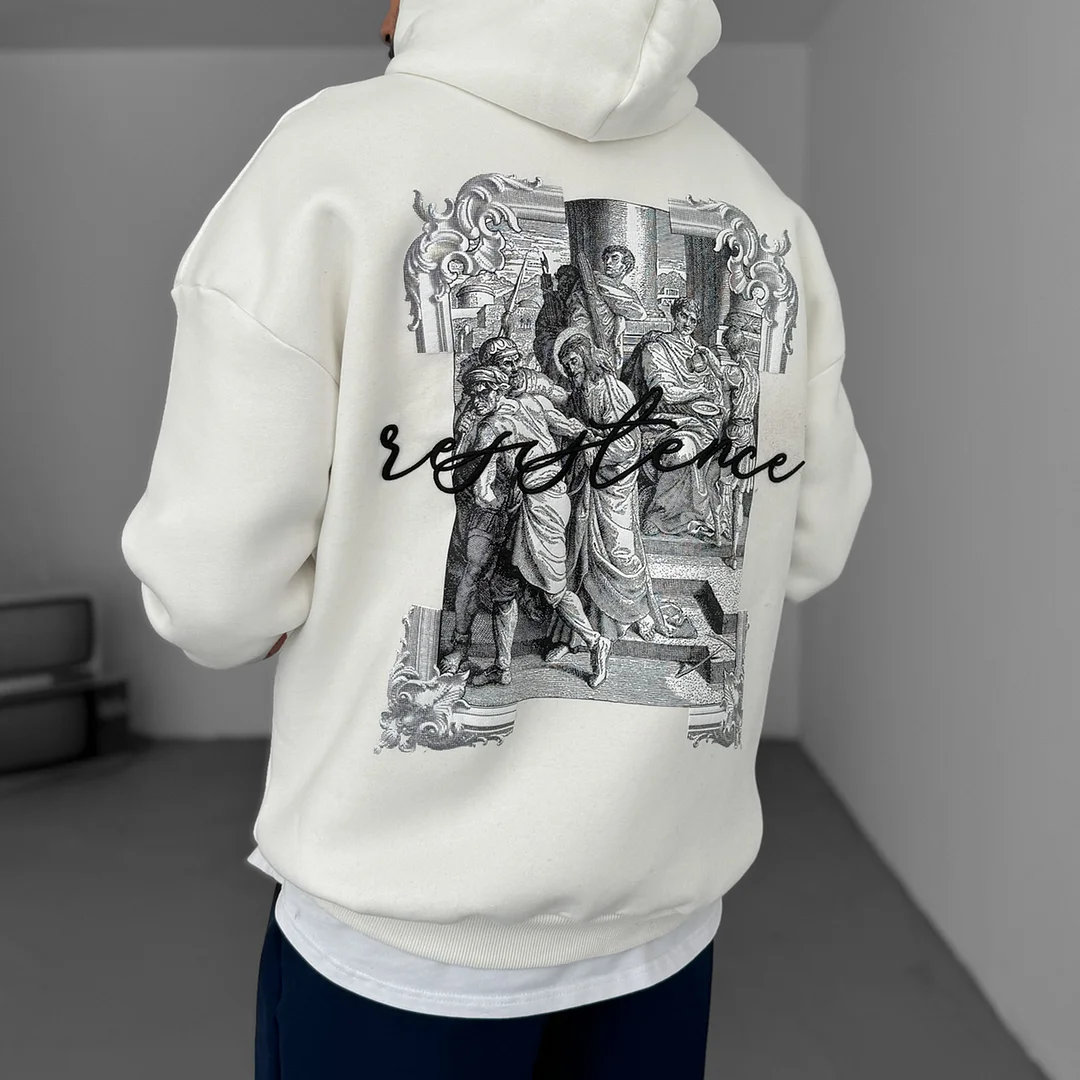 Casual Painting Print Oversized Hoodie