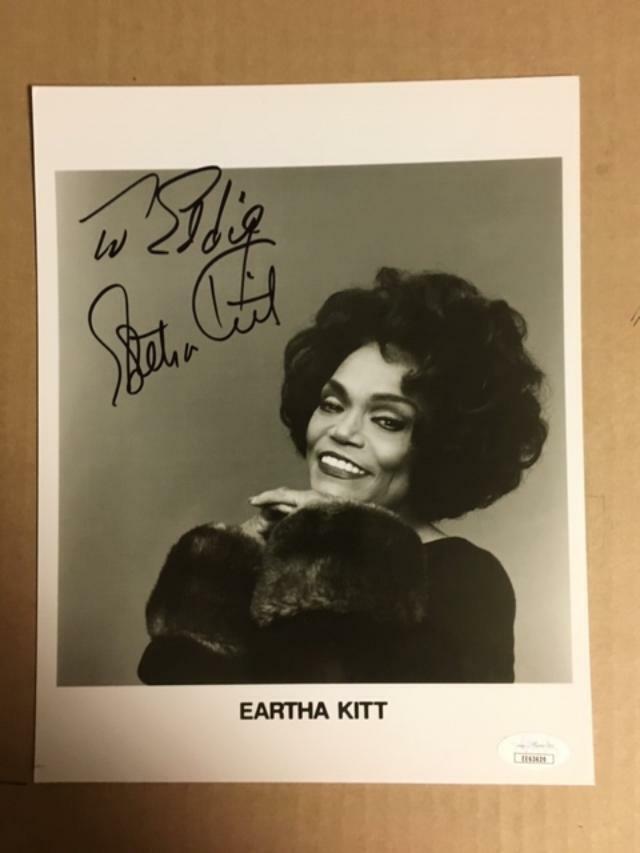 Eartha Kitt Boldly Signed 8x10 Vintage Photo Poster painting JSA Certificate