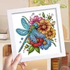 5D DIY Partial Special Shaped Drill Diamond Painting Kit Dragonfly Decor With Frame Kit 18x18cm