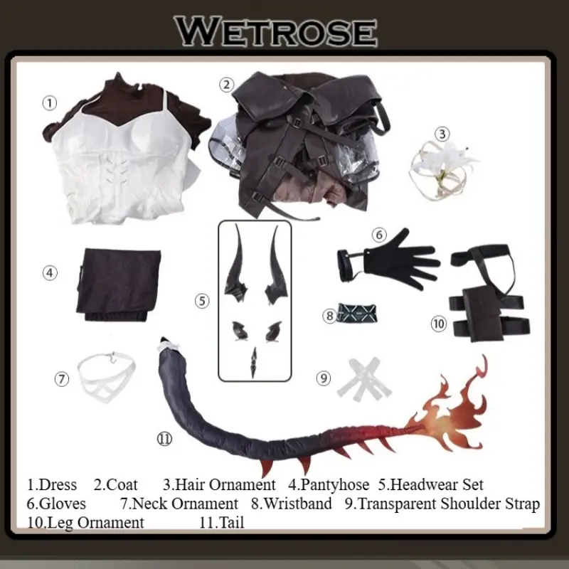 [Wetrose] Pre-Order Arknights Reed the Flame Shadow Game Outfit Cosplay Costume 