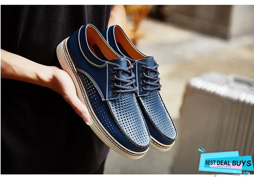 Leather Boat Shoes Casual Flats Moccasins Homme Driving Loafers Shoes Slip On Shoes