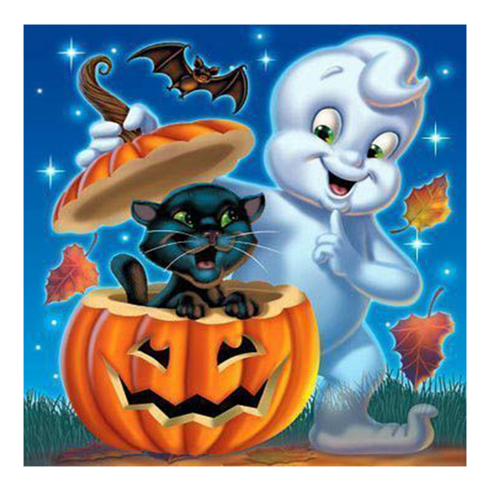 

Halloween Cat - 11CT Stamped Cross Stitch - 40*40CM, 501 Original