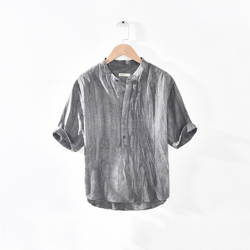 Comstylish Men'S Vintage Buttoned Casual Linen Blend Shirt