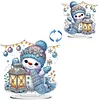 (US Local)Snowman Print DIY Desktop Diamond Art Kits for Home Office Desktop Decor