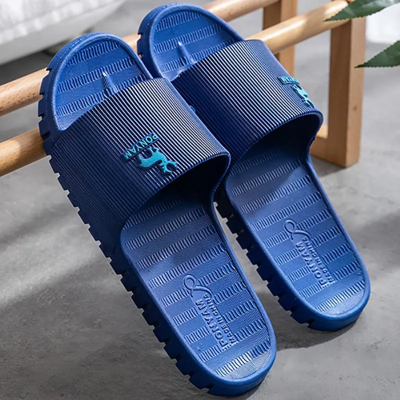 2021 new household bathroom slippers women's summer antiskid men's home plastic soft bottom bath couple women's Slippers