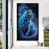 (40*70cm)Starry Night Cat - Round Partial AB Drill Diamond Painting