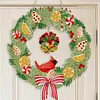 (US Only)Special Shaped Crystal Painting Wreath with LED Light 29x26cm (Xmas Bell)