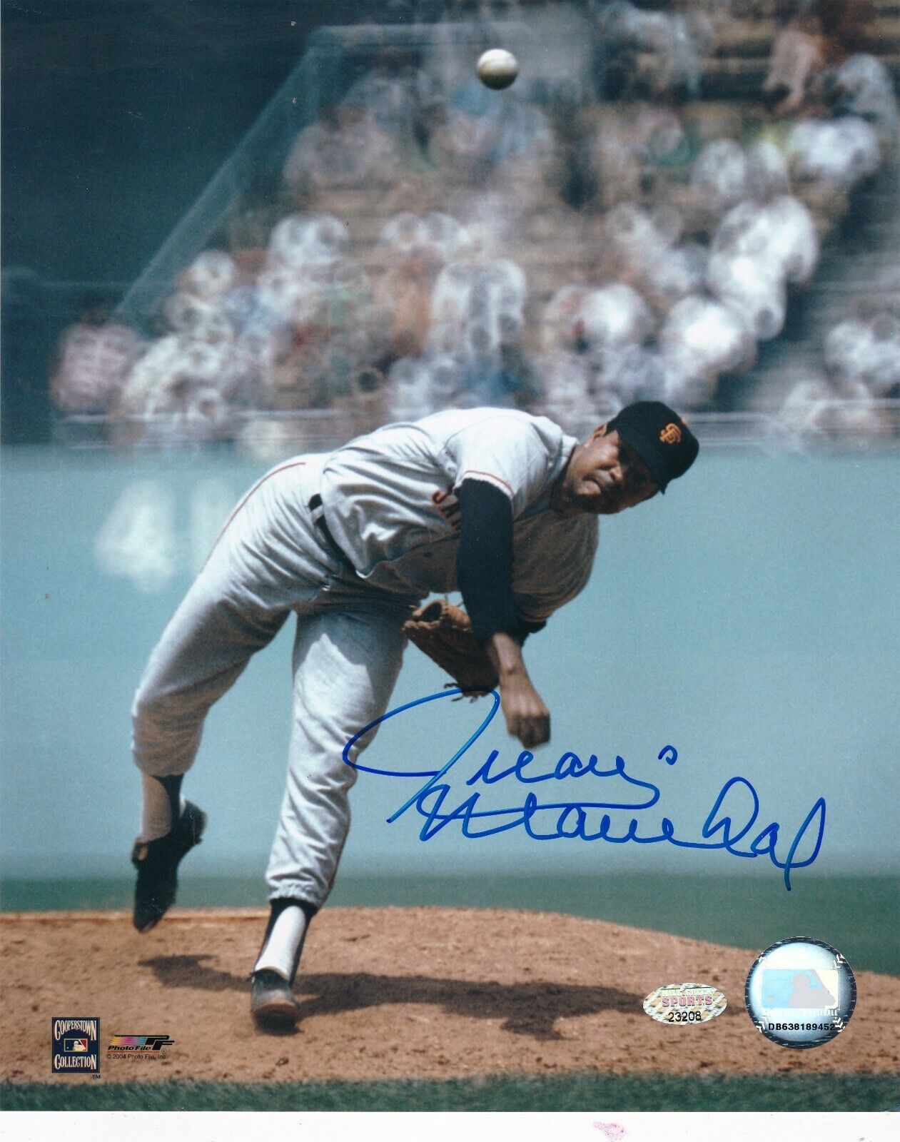 JUAN MARICHAL SAN FRANCISCO GIANTS ACTION SIGNED 8x10