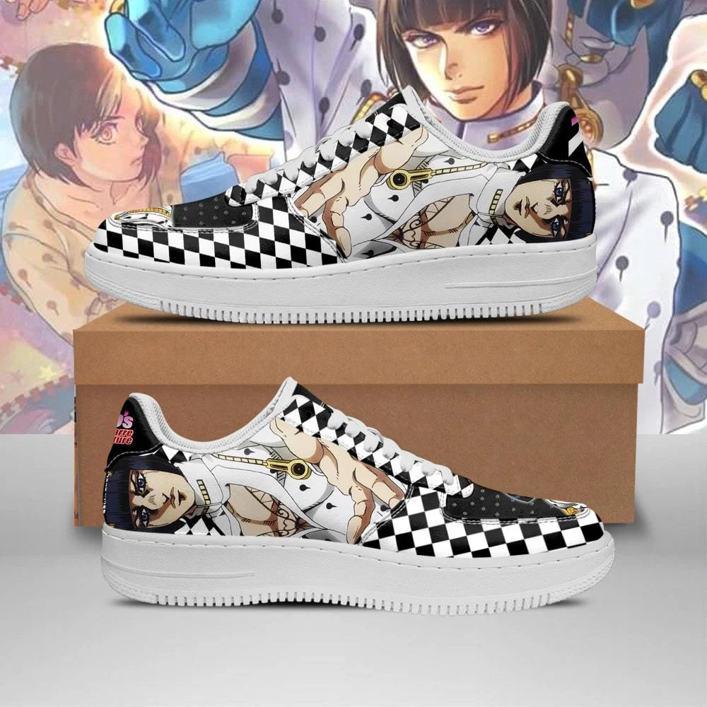 Kingofallstore - Bruno Bucciarati Sneakers JoJo Anime Shoes Fan Gift Idea