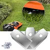 30Pcs For Segway Navimow Smart Lawnmower Replacement Blades With Screws Robotic Lawn Mower Blades 35x18x0.9MM Stainless Steel Lawnmowers Blade Kit Lawn Mower Accessories