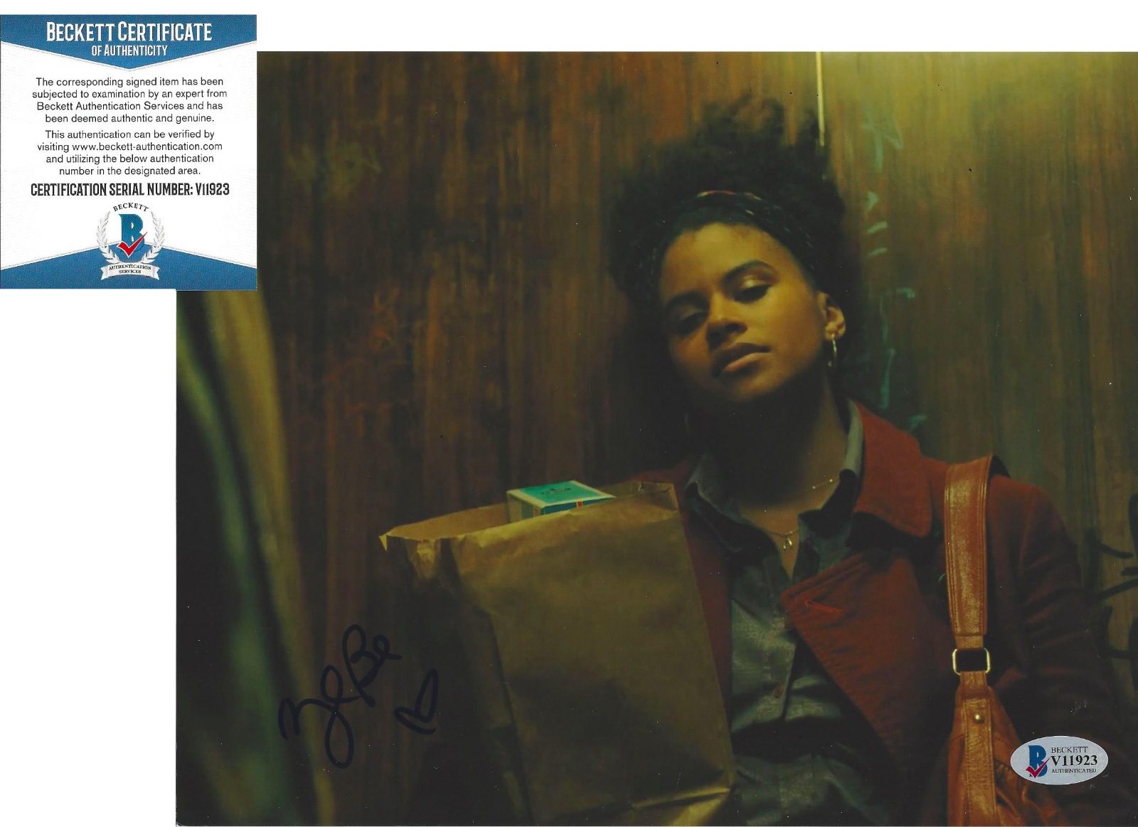 ZAZIE BEETZ SIGNED 'JOKER' 8x10 MOVIE Photo Poster painting D SEXY ACTRESS BECKETT COA BAS