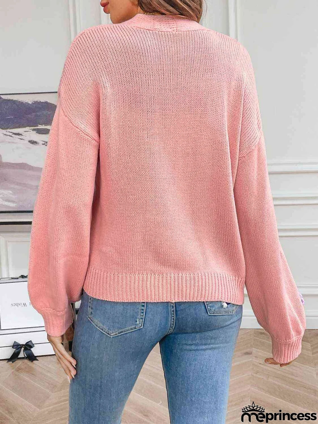 Floral Long Sleeve Open Front Cardigan