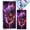 (US Only)Skeleton 5D DIY Full Drill Round Diamond Painting Kit Home Wall Decor 40x80cm