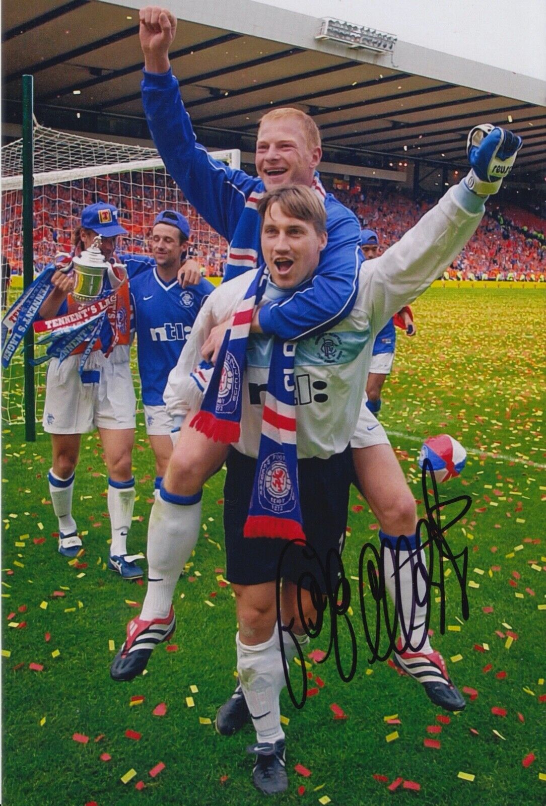 JORG ALBERTZ HAND SIGNED 12X8 Photo Poster painting RANGERS FOOTBALL AUTOGRAPH 13