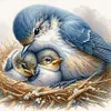 Blue Tit-11CT Stamped Cross Stitch 40*40cm/15.75*15.75in tapestrymarket