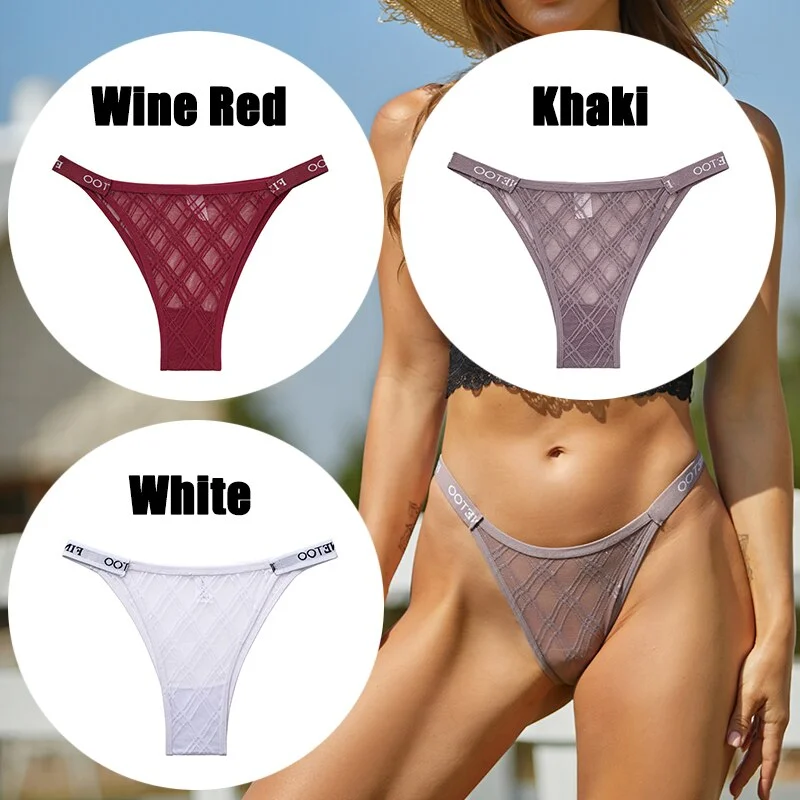 Billionm Sexy Underwear for Women Perspective Thong G-string Lace Panties Breathable Intimates Lingerie Female Soft Undearpants