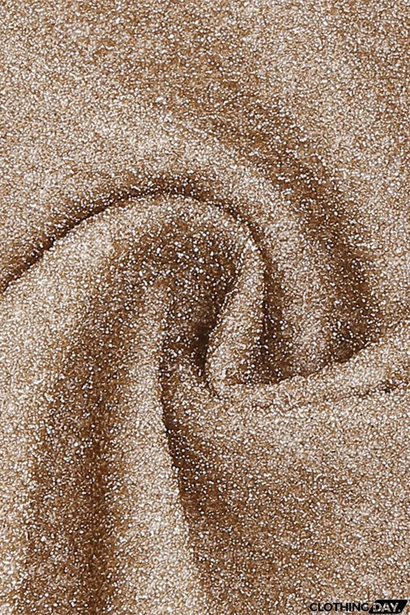 Sweet Elegant Solid Bronzing Sequins V Neck One Step Skirt Dresses(3 Colors)