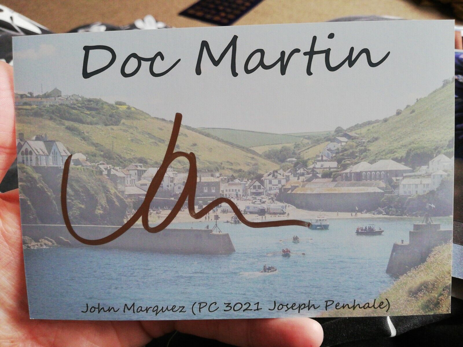 John Marquez PC Penhale Doc Martin signed autographed 6x4 inch picture