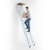 [US Local Warehouse] Ceiling Mount Attic Ladder Hidden Retractable Loft Ladder W/Pull Rod (Blue)