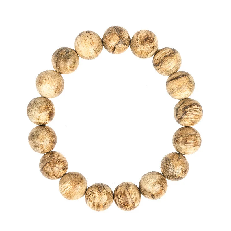 Indonesian Agarwood Manila 12mm Buddha Bead Bracelet