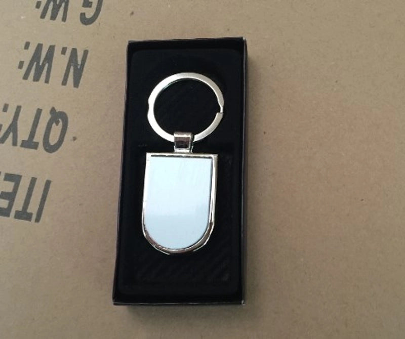 Minimalist Round Square Heart Shape Metal Unisex Bag Pendant Keychain