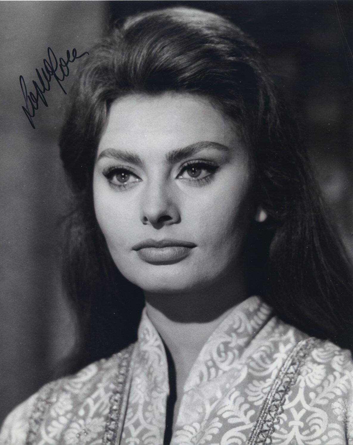 SOPHIA LOREN SIGNED AUTOGRAPHED HOT SEXY BW Photo Poster painting WOW!!!