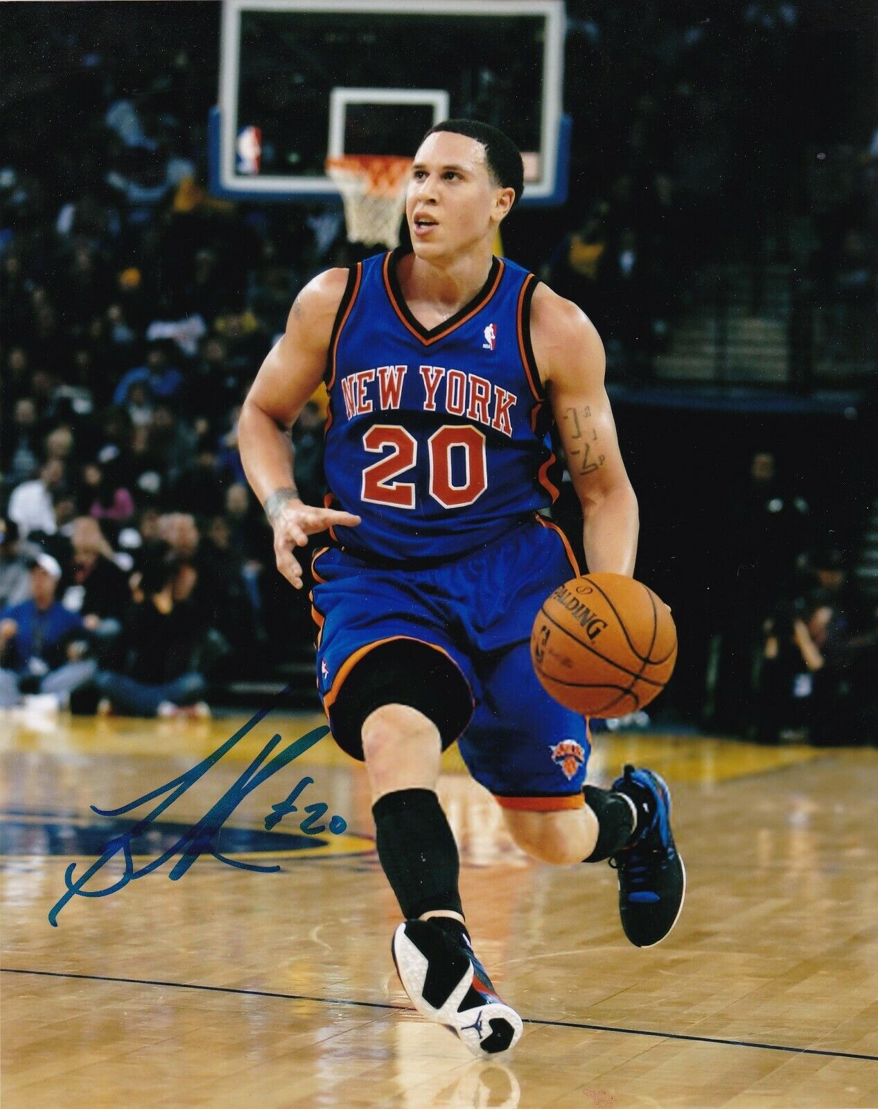 MIKE BIBBY NEW YORK KNICKS ACTION SIGNED 8x10